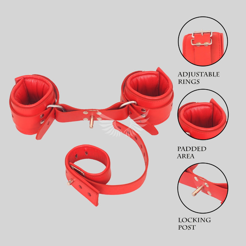 Leather Wrist to Ball Cuffs | BDSM Cuffs