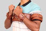 Leather Restraints chest wrist cuffs