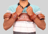 Leather Restraints chest wrist cuffs