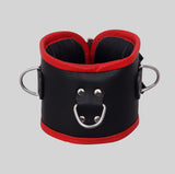 Leather bondage posture collar