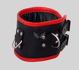 Leather bondage posture collar